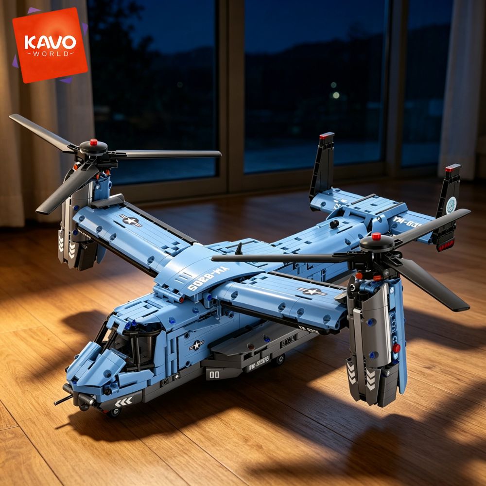 KAVOWORLD 1486PCS V-22 Osprey  - Jjrc Drone X12 avaliação e preço